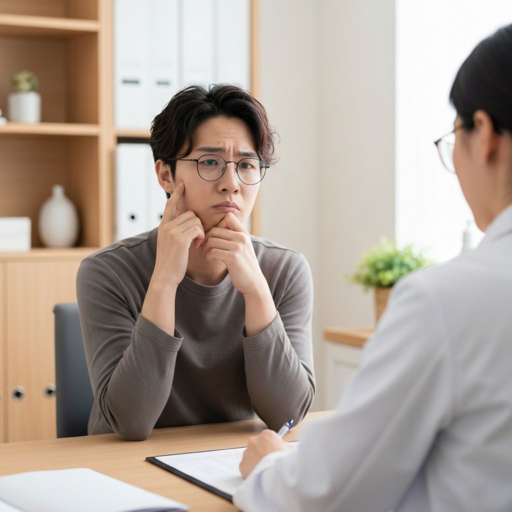 Person in doctor's office trying to focus on conversation